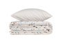L'essentiel linge de maison Lendell - Mint Juego de Funda de Edredón Doble Ranforce Menta y Blanco